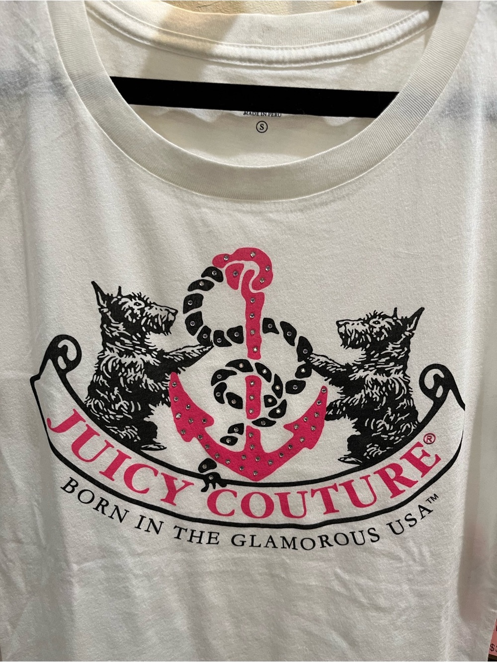 Juicy Couture Women’s White T-Shirt Size Small NWT Short Sleeve - Picture 2 of 8